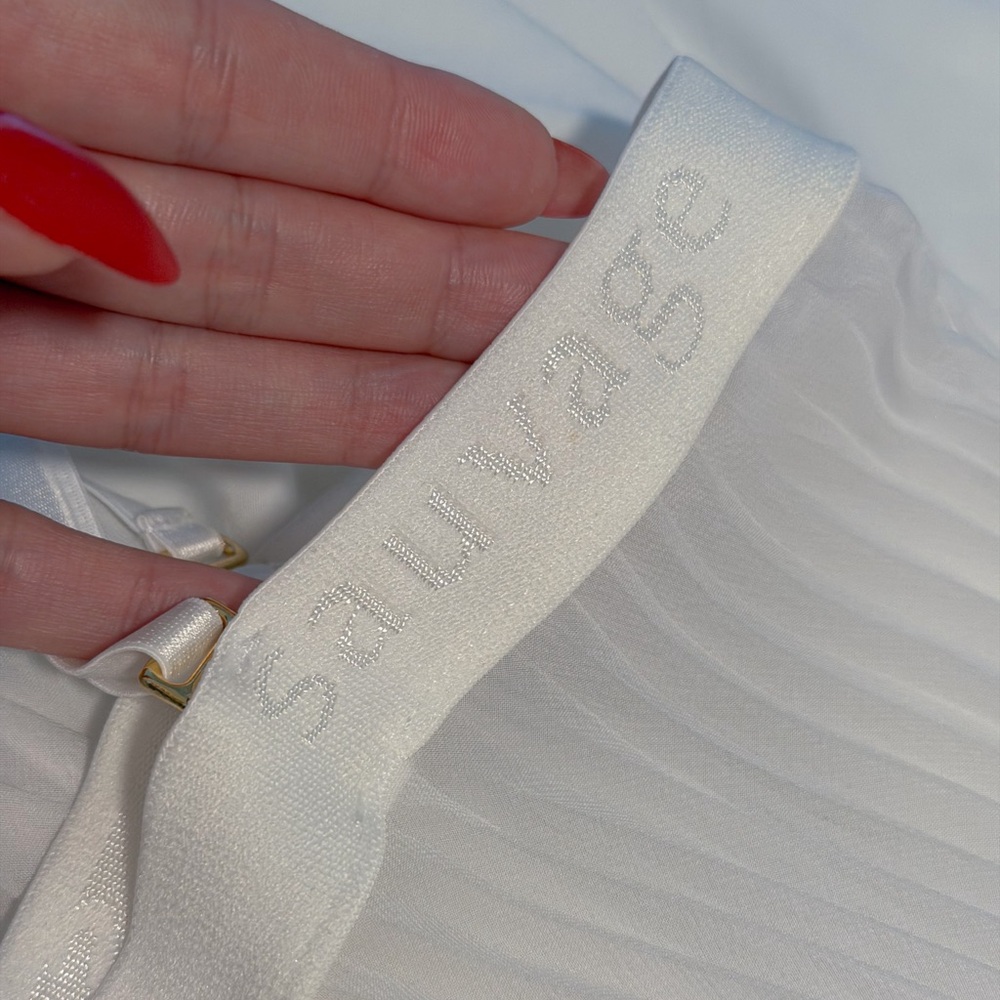 Resort Pleated White Convertible Dress / Skirt - Picture 6 of 6